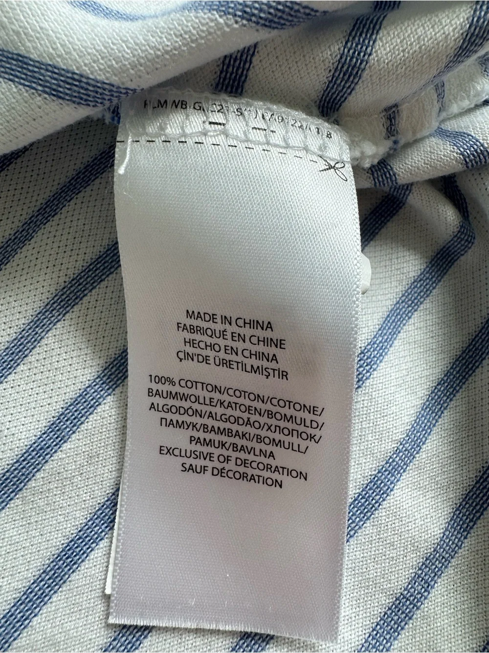 Ralph Lauren White Polo with Light Blue Stripes Knit Oxford Men’s Size Medium